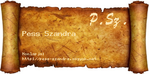 Pess Szandra névjegykártya